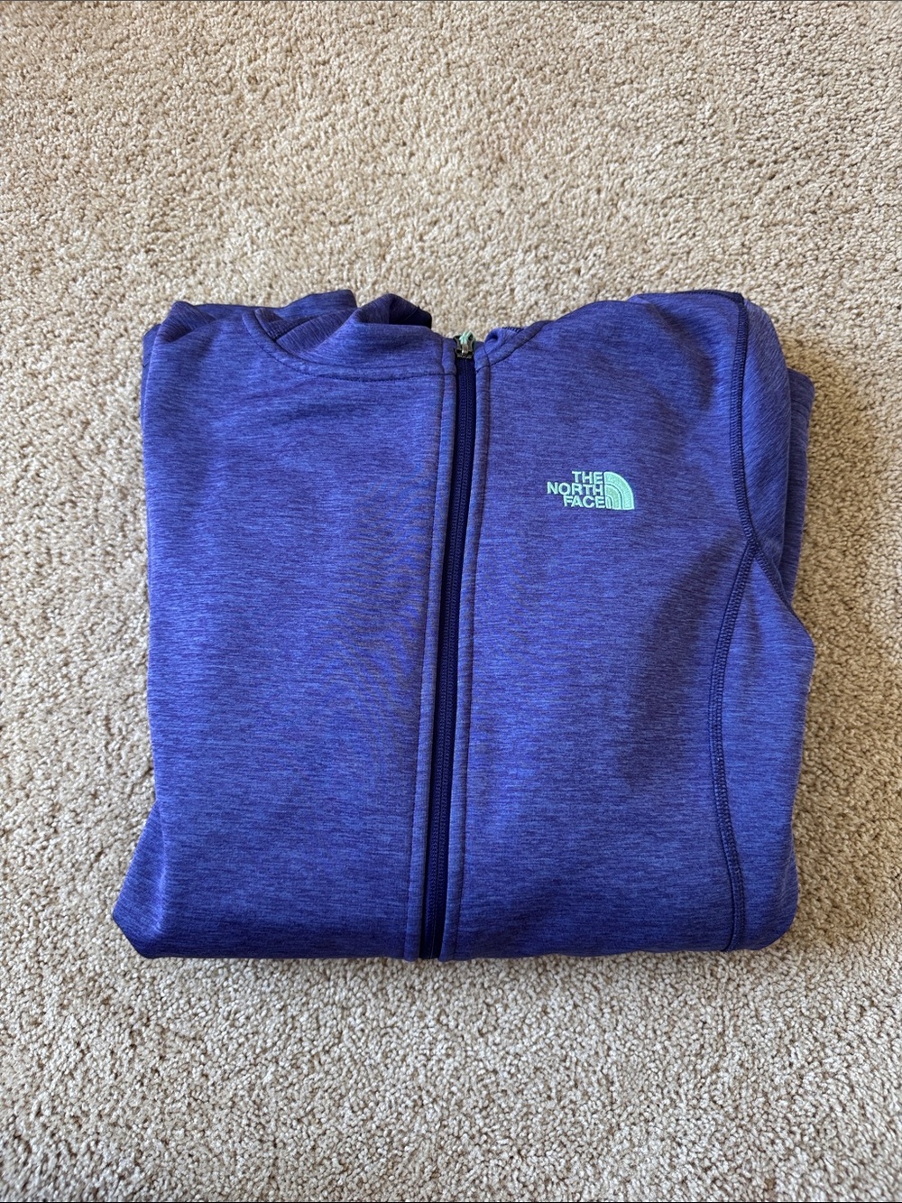 The North Face Purple Hooded Jacket with Mint Lining